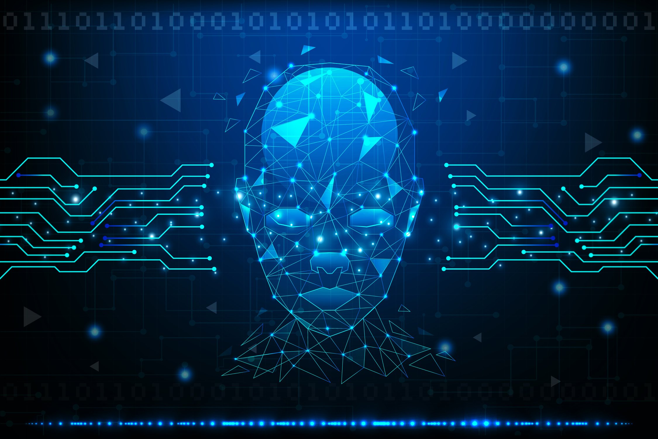 Artificial Intelligence concept on abstract technology background